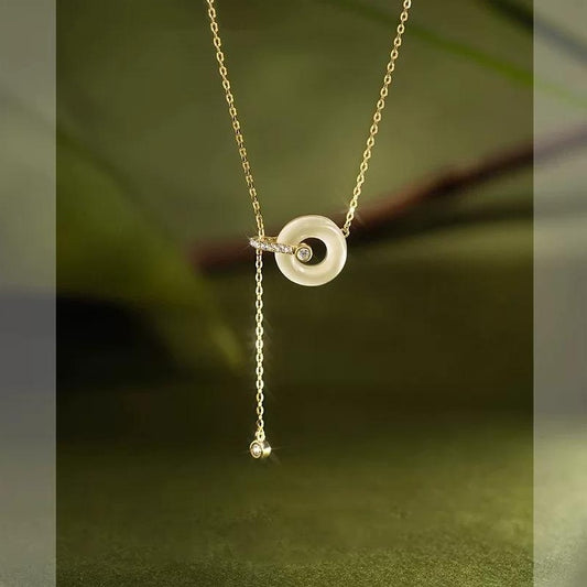ELEGANT JADE TASSEL NECKLACE