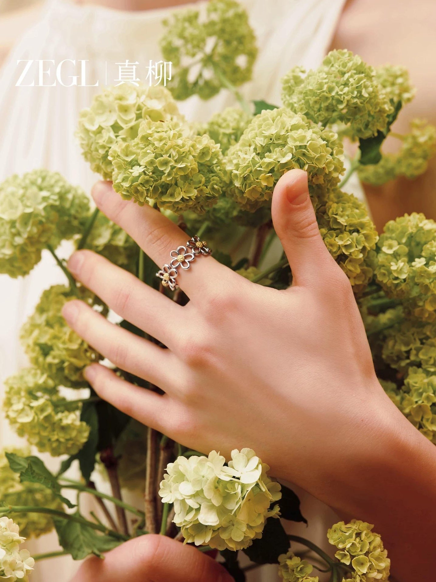 FLORAL OPEN RING JEWELRY