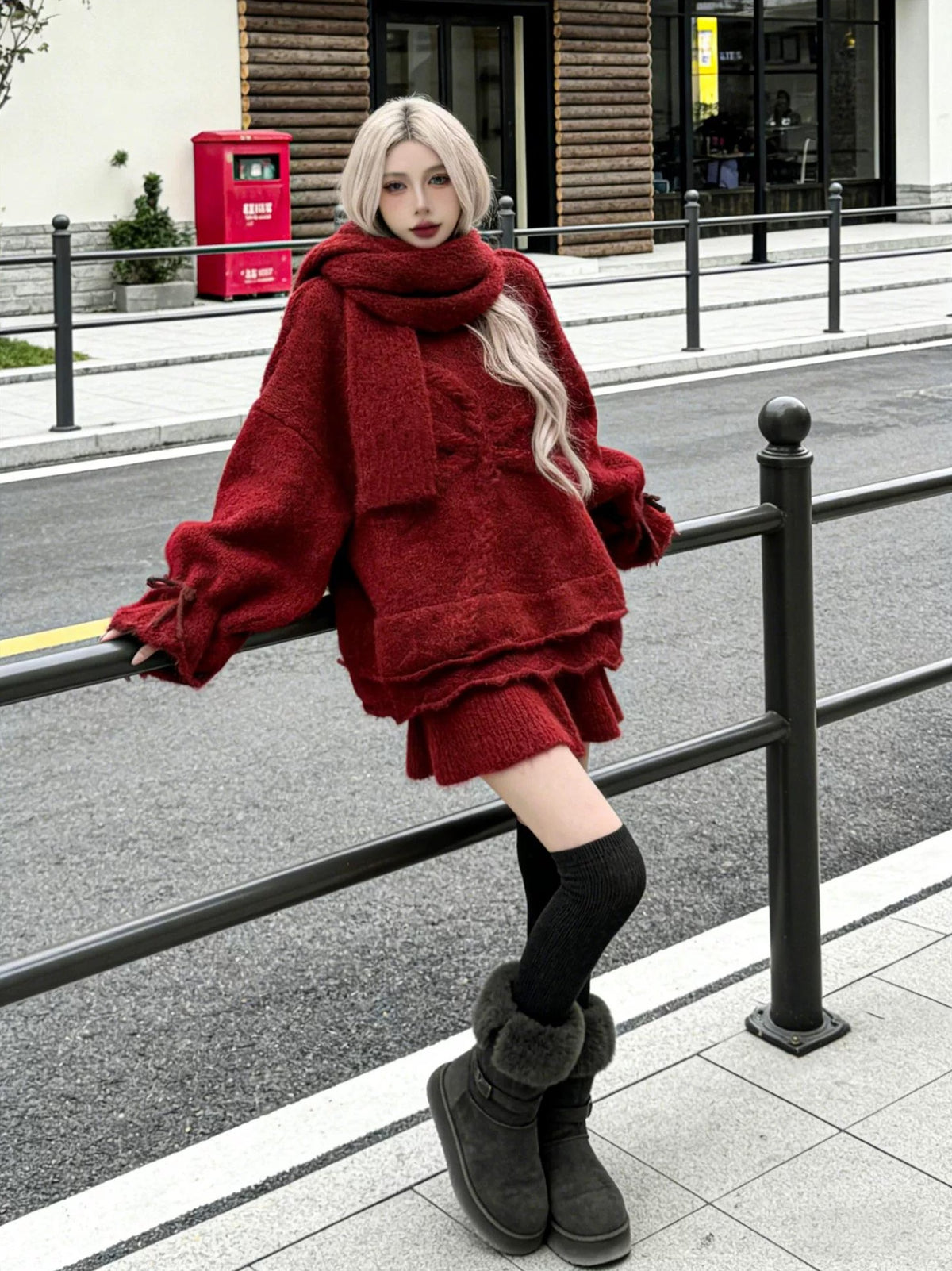 CHIC 3-PIECE SWEATER SET