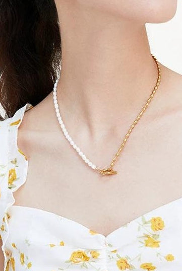 BAROQUE PEARL COLLARBONE NECKLACE