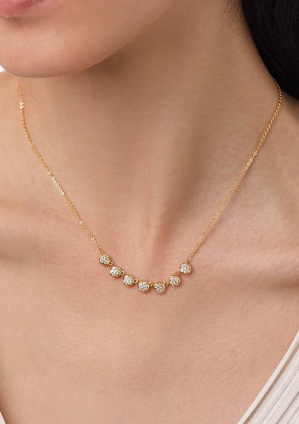 WILLOW GOLD ZIRCONIA NECKLACE