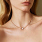 ROSE GOLD ZIRCONIA COLLARBONE NECKLACE