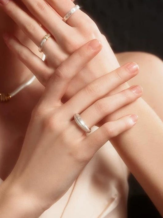 AUTUMN SILVER BRUSHED RING