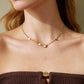 ROSE GOLD ZIRCONIA COLLARBONE NECKLACE