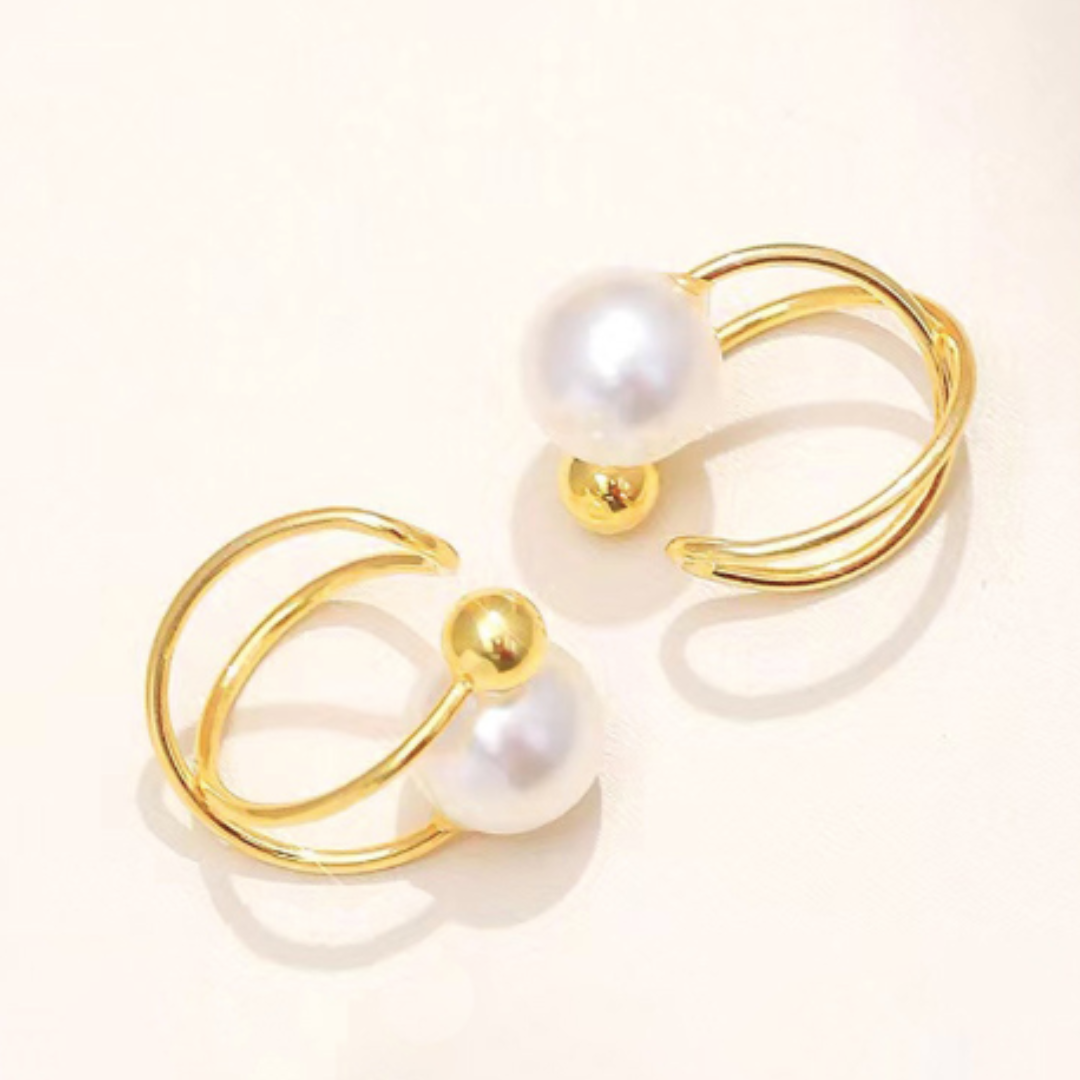 GOLD PEARL EARRING