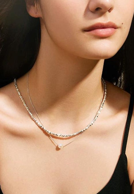 LAYERED MERMAID BEAD NECKLACE