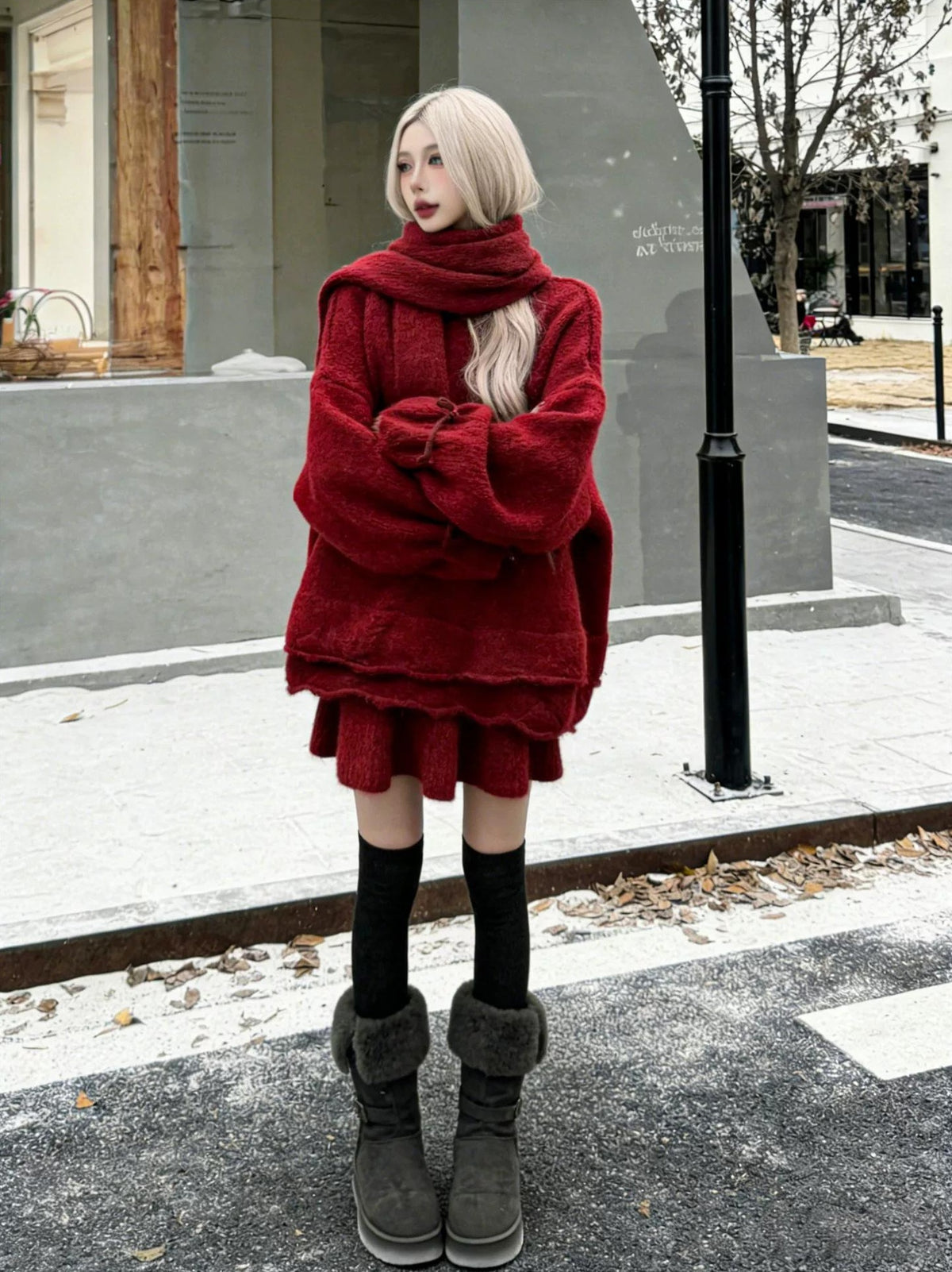 CHIC 3-PIECE SWEATER SET