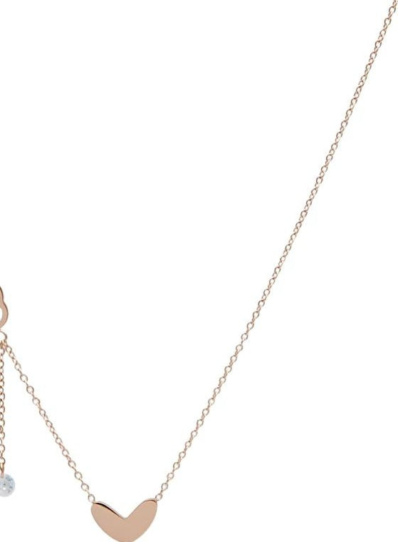 HEART-SHAPED CRYSTAL COLLAR NECKLACE