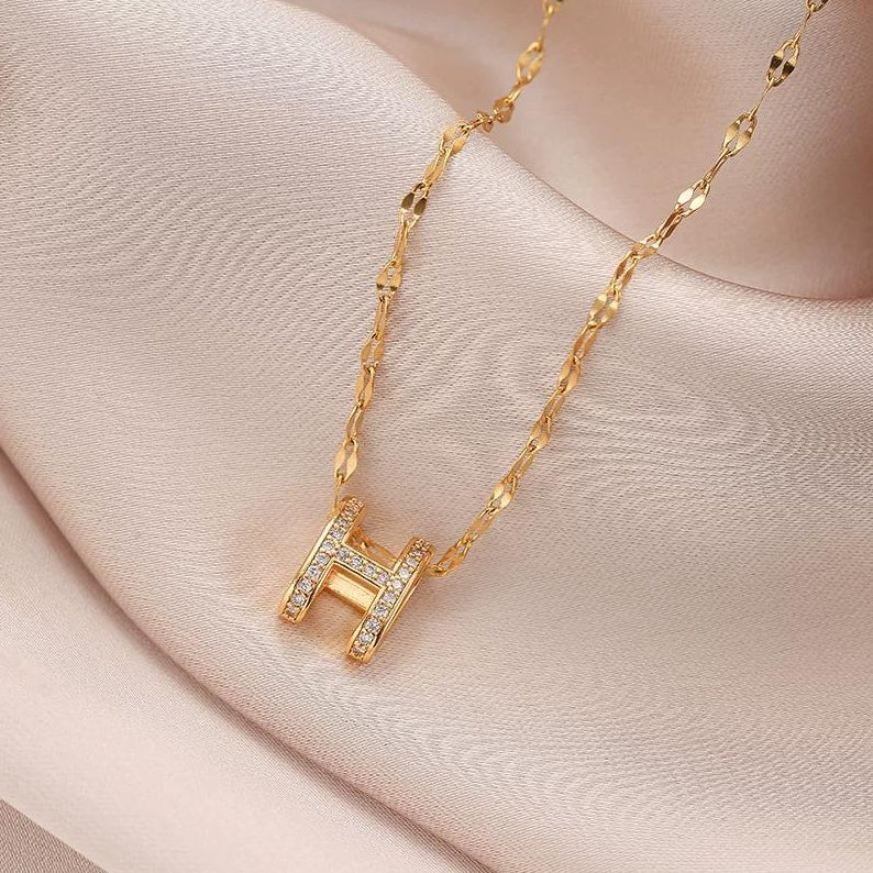 H LETTER NECKLACE JEWELRY