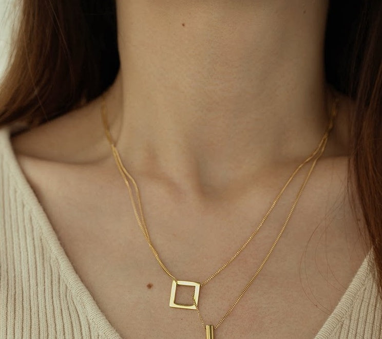 LAYERED TITANIUM-STEEL NECKLACE