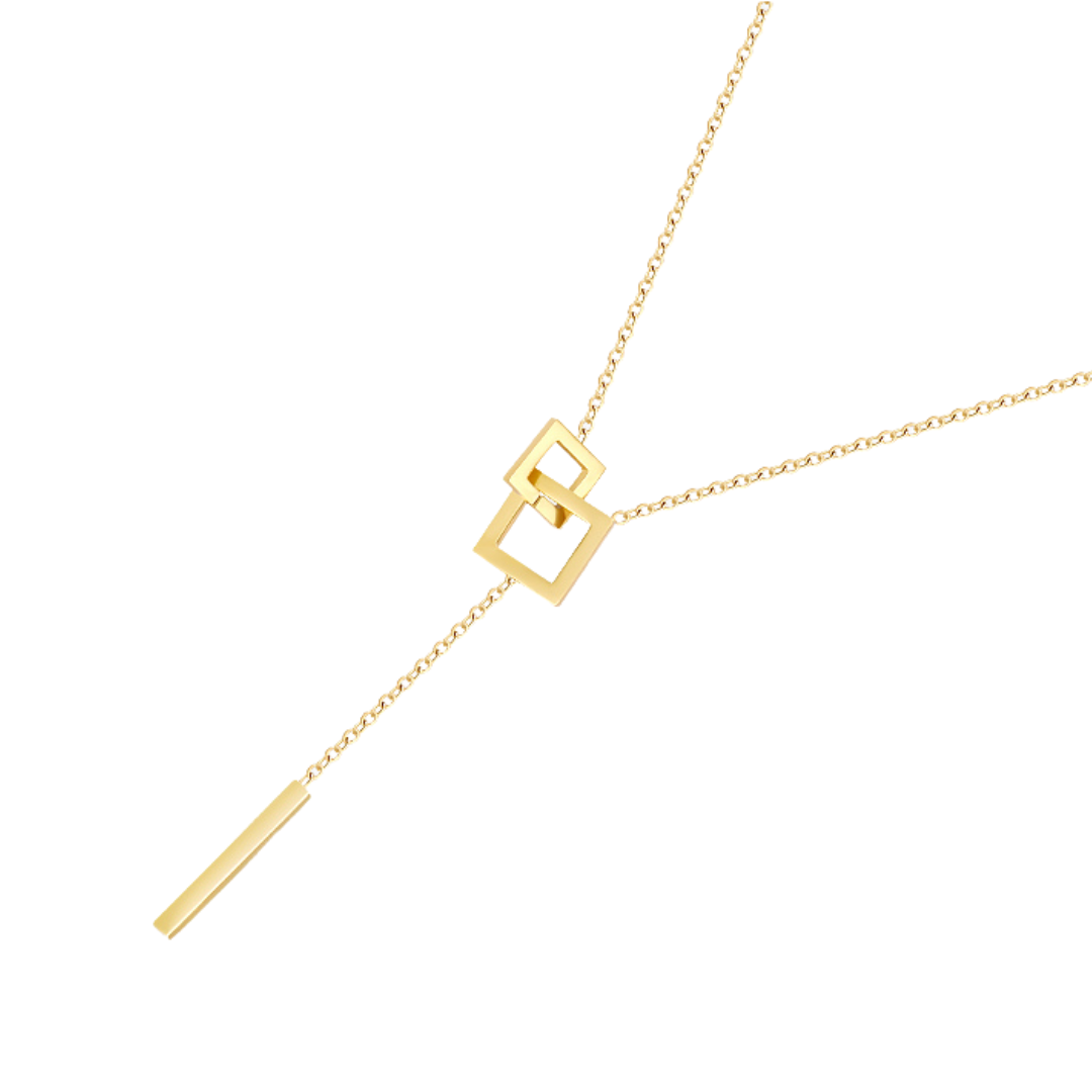 ELE SQUARE SYMBOL CROSS NECKLACE