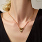 GOLD RED HEART PENDANT NECKLACE