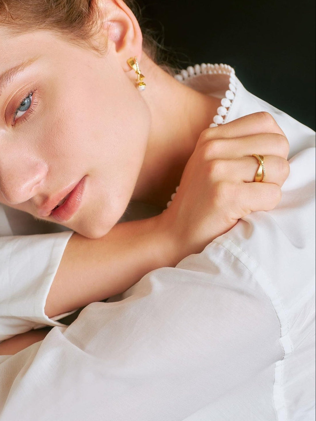 GOLD BOW RING FOR WOMEN