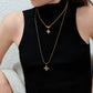 GOLD CLOVER NECKLACE SWEATER CHAIN