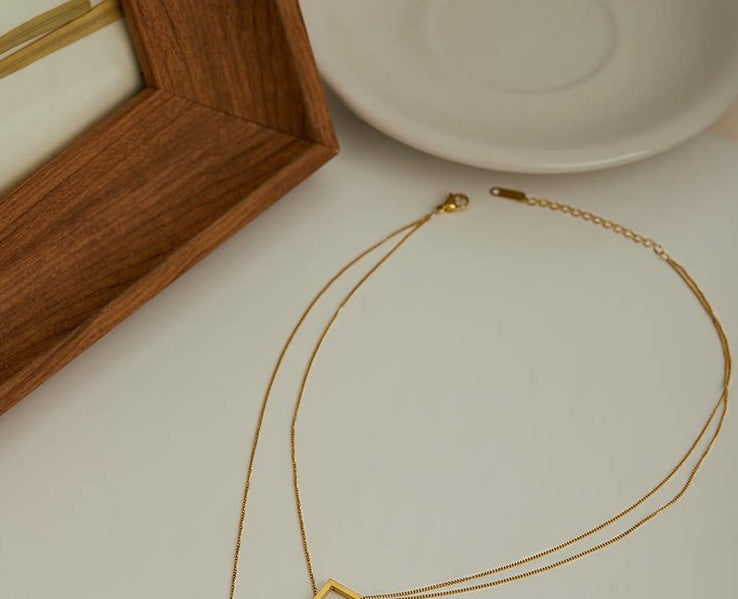 LAYERED TITANIUM-STEEL NECKLACE
