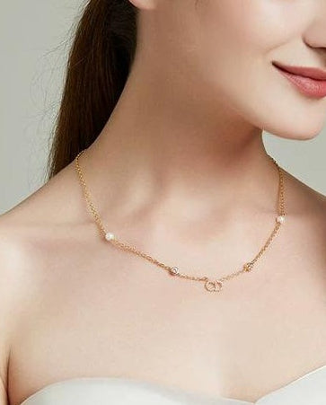RHINESTONE PEARL NECKLACE
