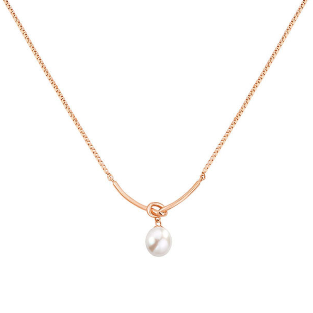 CROSS PEARL NECKLACE