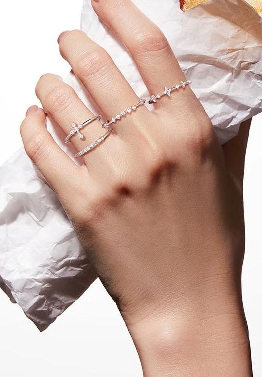 LIGHT LUXURY STACKING RINGS SET