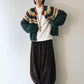 LUXURY MOHAIR STRIPED KNIT SWEATER