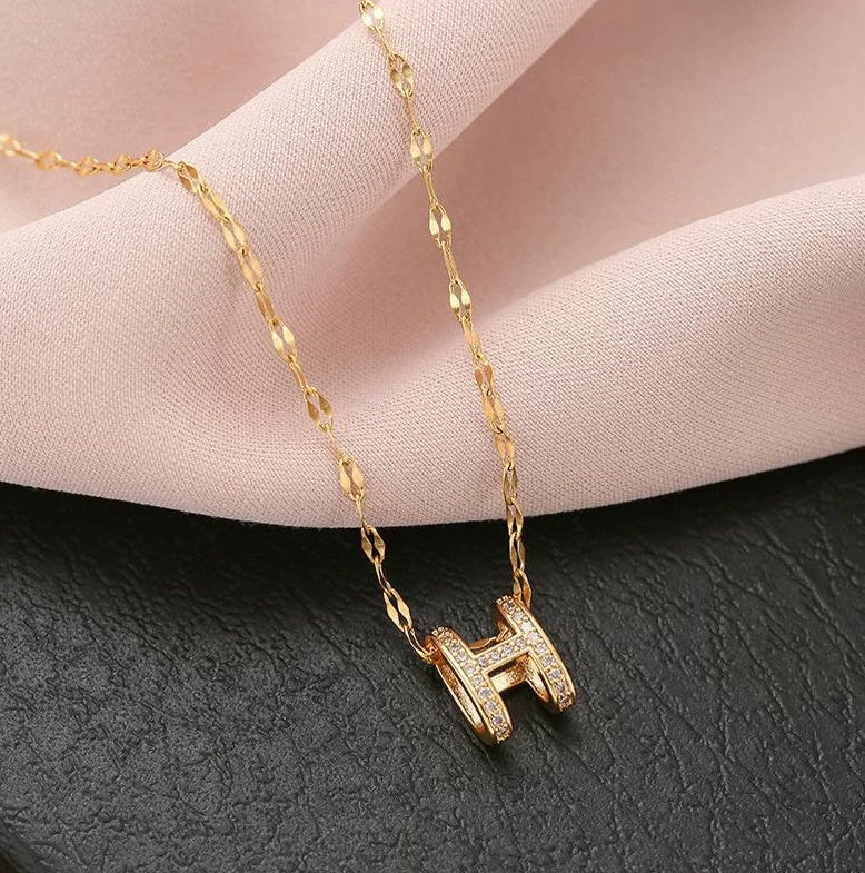 H LETTER NECKLACE JEWELRY