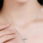 SILVER BOW COLLARBONE NECKLACE