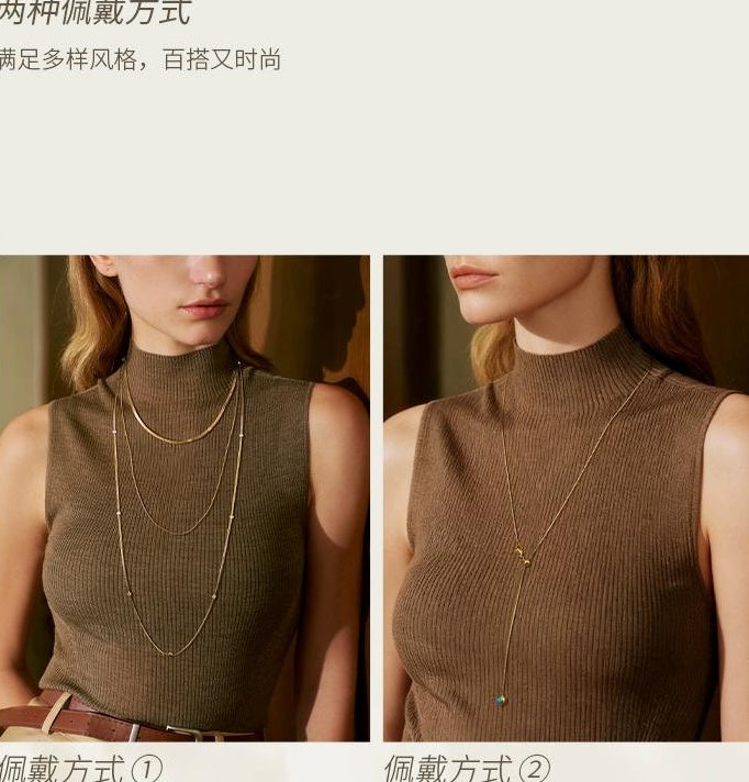 GOLD SNAKE BONE NECKLACE【重複】