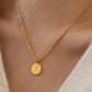 LUXURY ROUND-PLATE CHAIN NECKLACE
