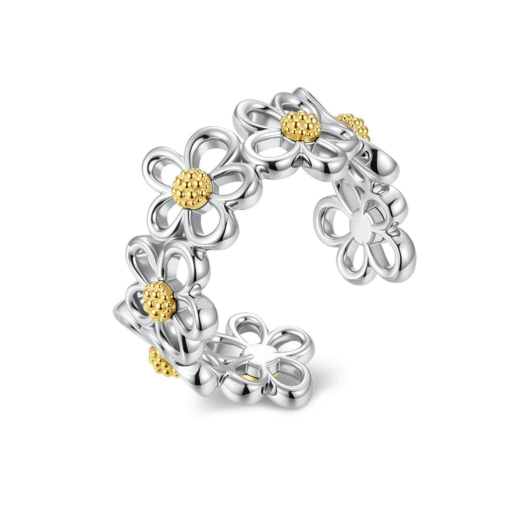 FLORAL OPEN RING JEWELRY