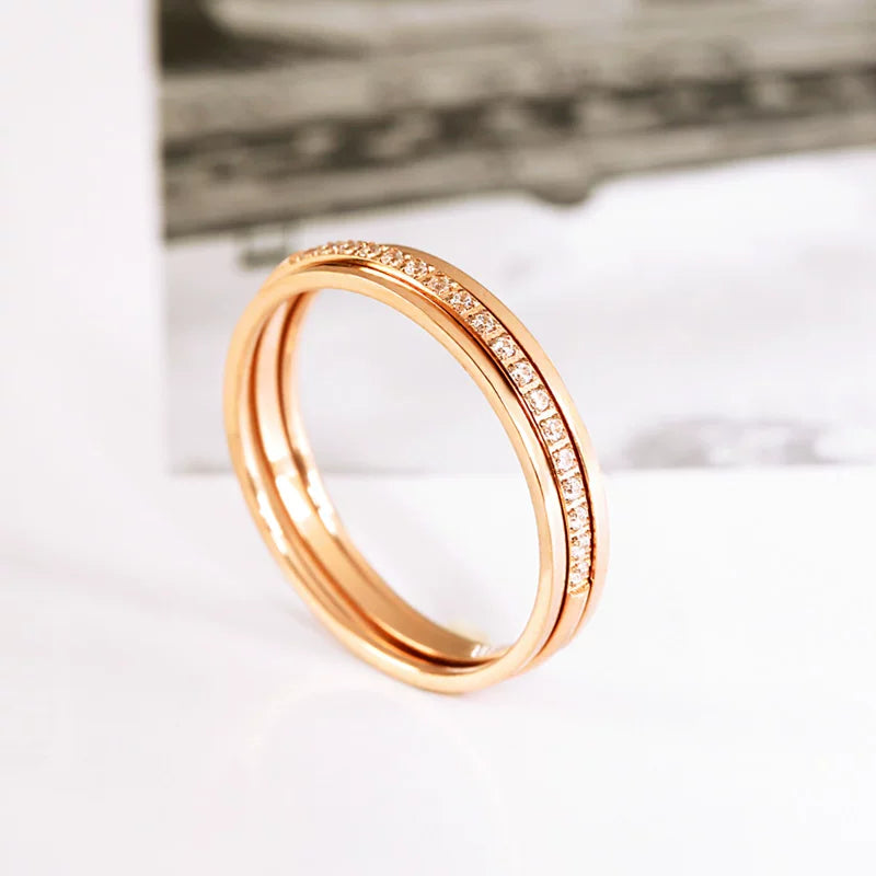 TITANIUM ROSE GOLD RING
