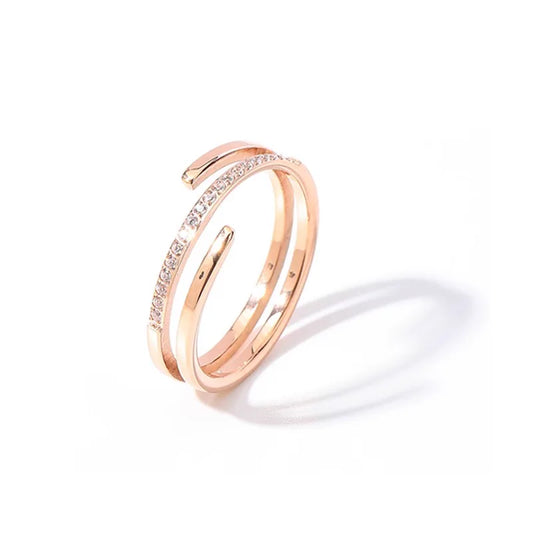 18K GOLD DOUBLE-LOOP RING