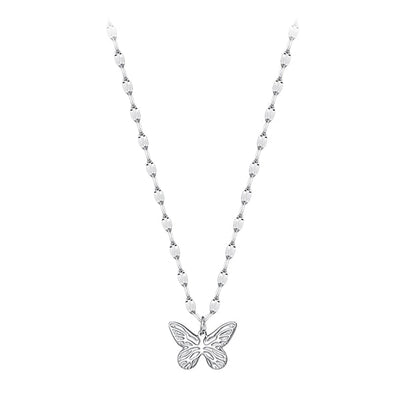SILVER BUTTERFLY PENDANT NECKLACE