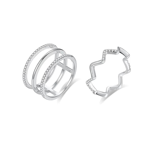 GOLD PIGMENT STACKING RING SET