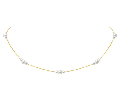 CELADON BEADED PEARL NECKLACE
