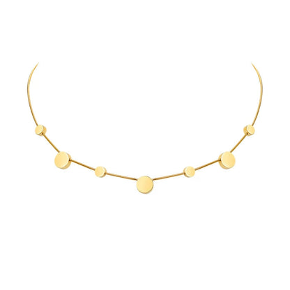 RETRO GOLD PENDANT NECKLACE