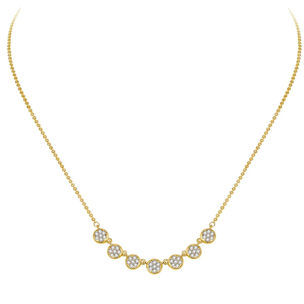 WILLOW GOLD ZIRCONIA NECKLACE