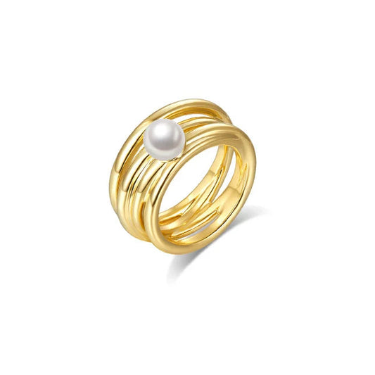 NICHE PEARL GOLD RING