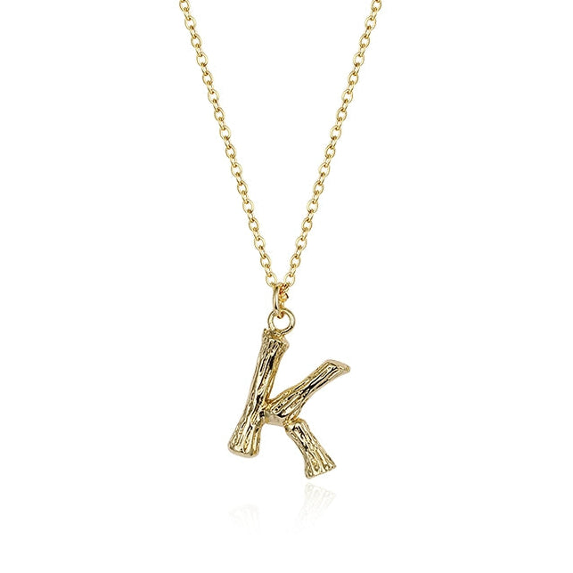GOLD INITIAL PENDANT NECKLACE
