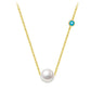 CELADON BEADED PEARL NECKLACE