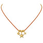 GOLD RED HEART PENDANT NECKLACE