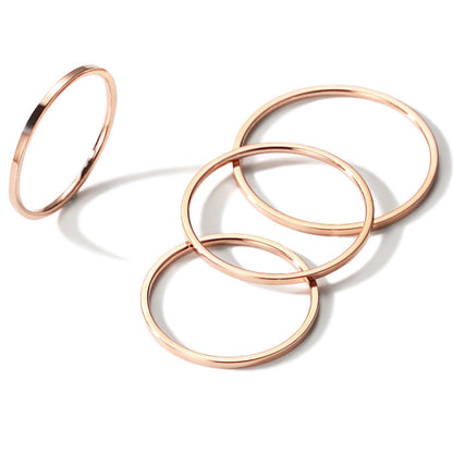 ROSE GOLD STACKING RING SET