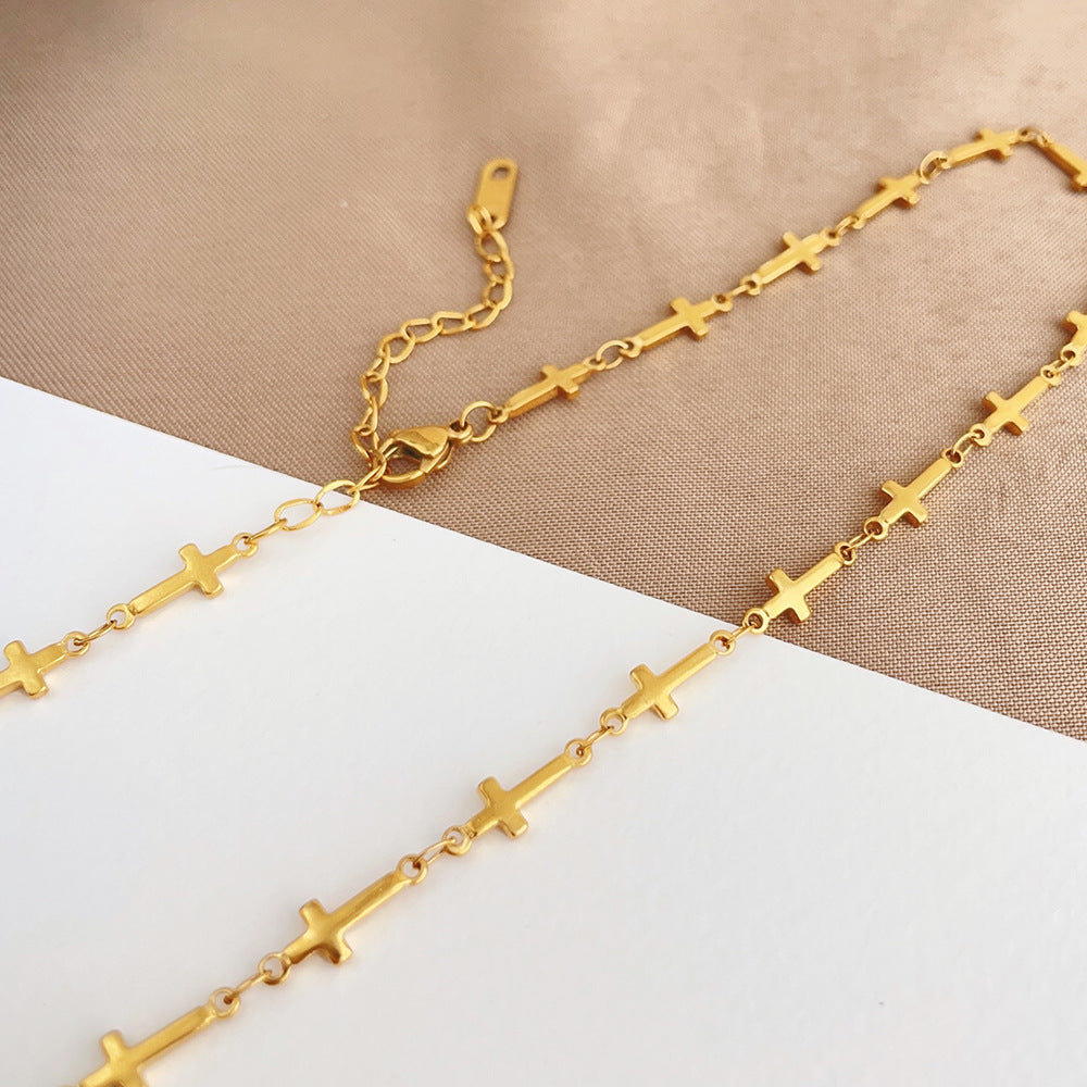 GOLD CROIX NECKLACE