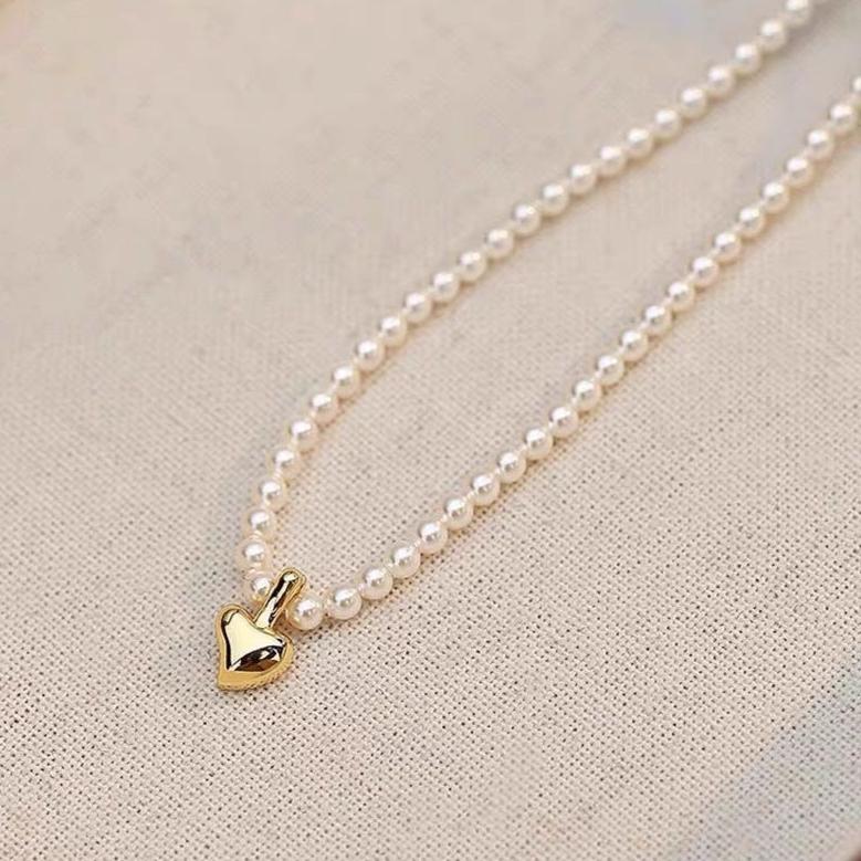 PEARL GOLD HEART NECKLACE