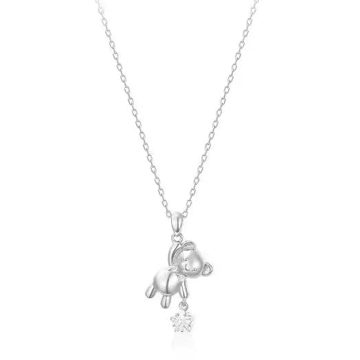 STAR-CATCHING BEAR NECKLACE