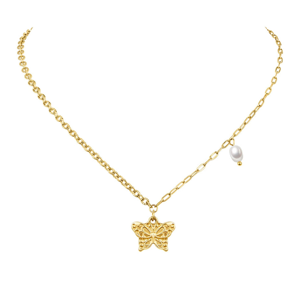 NICHE PEARL BUTTERFLY NECKLACE