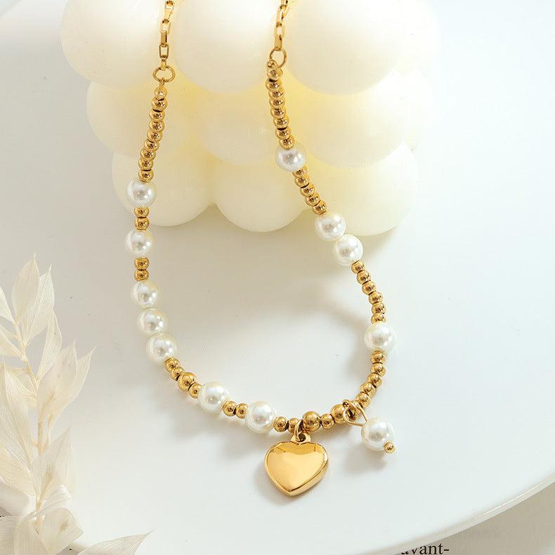 PERAL HEART NECKLACE