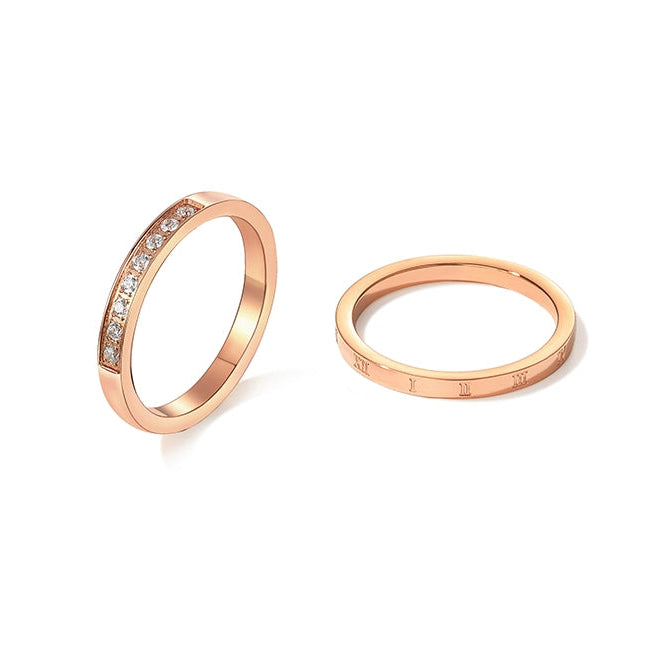 ROMAN NUMERAL TITANIUM RING