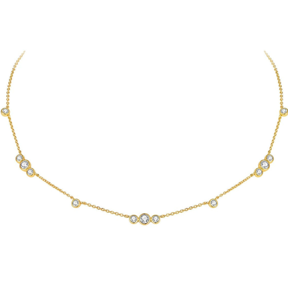 WILLOW GOLD ZIRCONIA NECKLACE