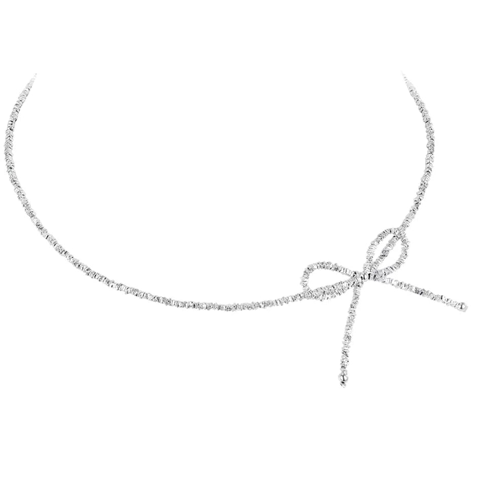 ELEGANT SILVER COLLARBONE NECKLACE