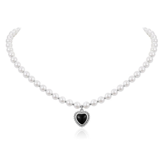 RETRO PEARL BEADED NECKLACE