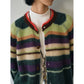 LUXURY MOHAIR STRIPED KNIT SWEATER